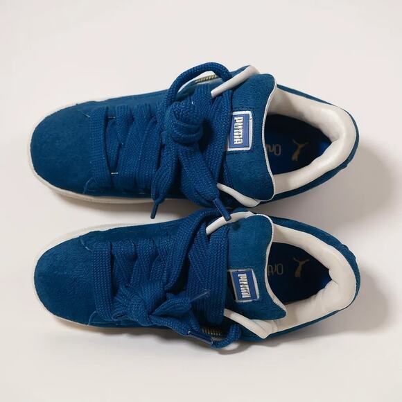 Puma Suede XL Men’s Size 10 Blue White Sneakers - Picture 4 of 8